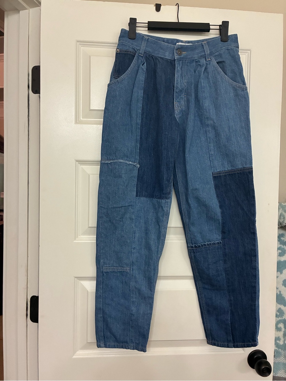 Coach Patchwork Denim Jeans in Blue